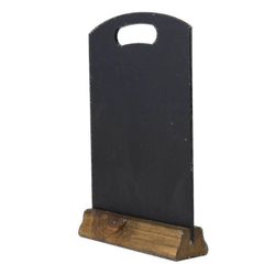 Tavlan Uk handhållen bordsskiva svart tavla med sockel, trä, svart, 31 X 21 X 4 Cm