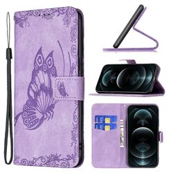 Foxdock Etui til iphone 11 Pro Max Violet Butterfly Mobile Taske