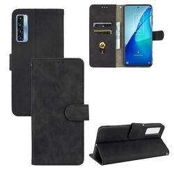 Etui til Tcl 20s Cover Premium Læder Med Kortholder Flip Folio Magnetisk Etui Coque - Sort