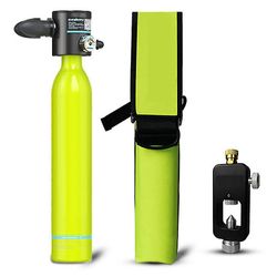 Mini Scuba-dykning udstyr sæt bærbar cylinder snorkling sæt dykning Accessories_s Grøn