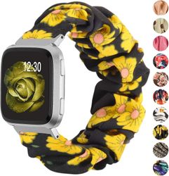 2024,scrunchieband kompatibla med Fitbit Versa/versa 2/versa Lite Kvinnor Flickor Mjuk Trasa Ela