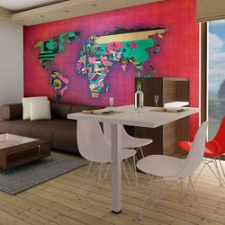 IlyDecor Carta da parati mappamondo - Avantgarde verdenskort 200x154