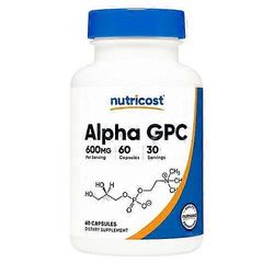 Nutricost Alpha GPC kapselit, 600 mg, 60 määrä