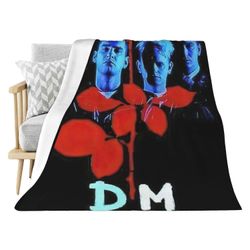 Kerota Depeche Mode flanellipeitot musiikkitiloilla, ilmastointihuopa, torkkupeitto, kestävä huopa MR-95 125X100CM
