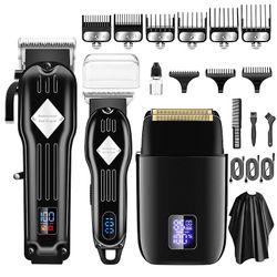 INF Professional Hair Clipper partatrimmerisetti Musta