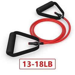 Yoga Pull Rope Elastisk Fitness Motion Motion Resistance Tube Band med håndtag Rød