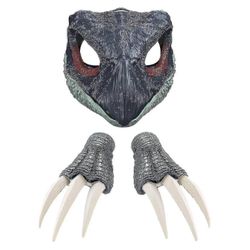 Jurakauden dinosaurus terizinosaurus naamio avautuvalla leualla realistiset 25 cm:n kynnet