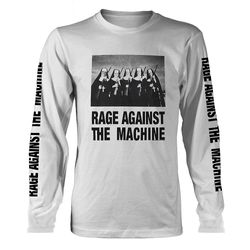 HeyRusty Rage against the machine långärmad | Officiell band-t-shirt | Nunnor och gevär (tryck på baksidan) Vit Medium