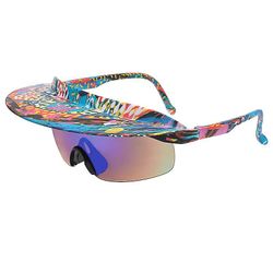 Cykelsolbriller, visir i ét stykke Solbriller med rand, overdimensionerede solbriller Mode sportsbriller til udendørs brug
