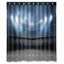 American Football Stadium Vanntett Polyester Dusj Gardin Og Kroker 150x180 Cm