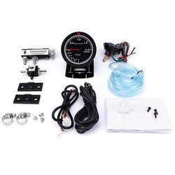 Gauges 60mm bil turbo boost måler + justerbar turbo boost controller kit 1-30 psi bilmåler i kabinen bilmåler med Black Controlle