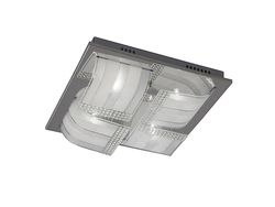 Inspired Lighting Charis Flush Loft Stor 4 lys poleret Krom, Glas, Krystal