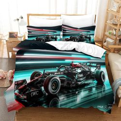 F1 Racing vuodevaatteet pussilakanasetti Racing 3D-tulostetut pussilakanat setti aikuisille lapsille No Comforter Double Double200x200cm