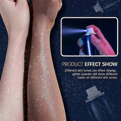 Shiny Glitter Spray tai Glitter Powder Shiny Body Glitter sopii vaatteisiin ja hiusten glittersuihkemeikin käyttöön Sininen