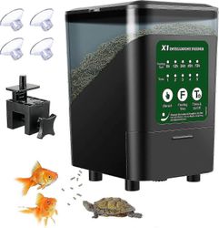 Suuri automaattinen kalansyöttölaite, 14 Fl.oz patentoitu vallankumouksellinen muotoilu akvaarioruokasäiliön annostelija ajastimella, automaattinen...