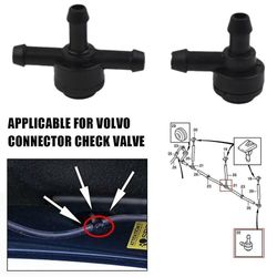 3-veis ventilkontrollslange / vindusspylerventil for VOLVO XC90 XC70 XC60 / V70 / V5.