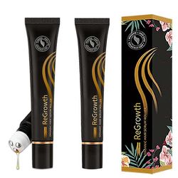 Regrowth Organic Hair Serum Roller Set, Hair Care Anti Stripping Liquid, Triple Roll-On Massager Hair Growth Essence, miehille ja naisille kaikista...