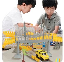 Yunshu Kid's Engineering Vehicle Rail Bil Adventure Bil Legetøj Set set2