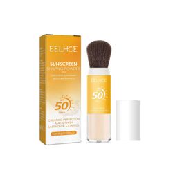 1kpl luonnollista aurinkovoidetta asettavaa puuteria, mineraalimattapintainen irtonainen kasvopuuteri, SPF 50, läpikuultava, kevyt, luo pehmeän tar...