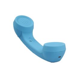 Trådløs Retro Telefon Håndsæt Stråling-bevis Håndsæt Modtagere Hovedtelefoner til mobiltelefon blå