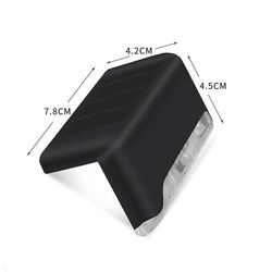20 Pcs førte sol lampe sti trappe udendørs lys vandtæt væg lys haven landskab trin dæk lys haven dekoration Sort sag White light