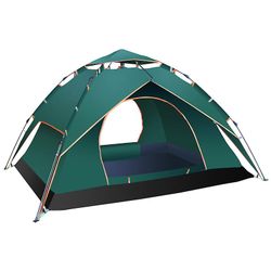 Automatisk øjeblikkelig pop up solbeskyttelseslag campingtelt Grøn