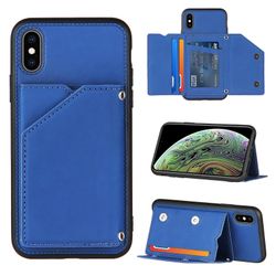 Gangxun Sag Til Iphone X/xs Vintage Cuir Cover Læderetui Kofanger - Noir