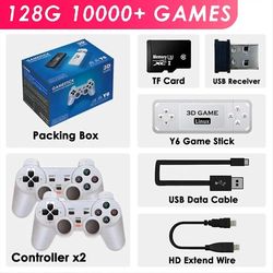 mickcara Y6 Retro pelikonsoli 4K 60fps HDMI-lähtö Matala viive Gd10 TV-pelitikku Dual Handle kannettava kotipelikonsoli Gba: lle Y6 128g