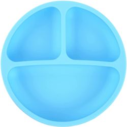 Mikasa Sugekop Baby Silikone Split Plate, Fodring Training blå