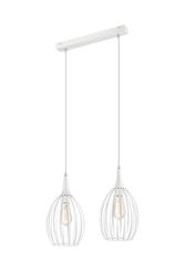 Lamkur Lighting Vincent Wire Frame Vedhæng Loft Lys Hvid, 2x E27