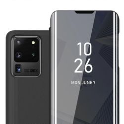 Samsung Galaxy S20 ULTRA -kotelo - Smartview-muotoilu peilillä TURMALIINI MUSTA