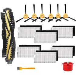 Tilbehørssæt, der er kompatibelt med Ecovacs Deebot N79s Deebot N79 robotstøvsuger (1 hovedbørste + 6 filtre