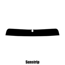 Window-Tint Sun Strip til Kia Carens 5-dørs Hatchback - 2008 til 2013 pre-cut sunstrip 5% limo sort