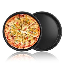 Pizza Bakeware Fad Carbon Steel Pander Non-stick Mould Diy Bagning Tool 6 7 8 Tommer Plade Køkken Bagning Pizza Mold L