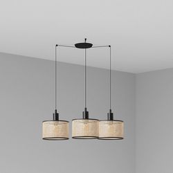 Faro Lighting Mambo Triple Cylindrical Cluster Drop Light Beige, E27