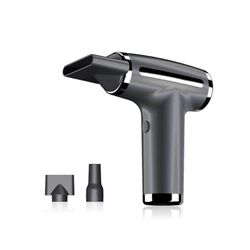 Langaton nopea MINI-hiustenkuivaaja monitoiminen puhallus Kannettava 120000 RPM ilmapölypuhallin Musta(8433)