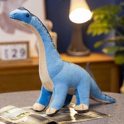 Surper söpö simulaatio Brachiosaurus pehmeä täytetty pehmolelu sininen dinosaurus nukkemalli tosielämän eläin lapsille syntymäpäivälahja F 36CM
