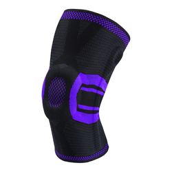 1Pcs nye knæ støtte elastisk silikone foråret knæpude knætræning beskytter strikket kompression knæ ærme sports wrap 01 Xl