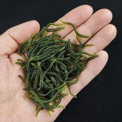 Naturtro rød orm blød lokke regnorm 100pcs green3.5cm