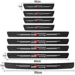 GR Sport hiilikuituinen auton oven kynnyssuojatarra sopii Toyota GR Gazoo Racing C-HR RAV4 Mirai Avensis Prado HV RZ 9 kpl GR:lle