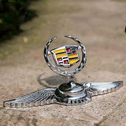 3D-logo auton logo etuhuppu huppu kromi kotkamerkki yhteensopiva cadillac hopeiset lokasuojat