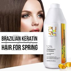 Zgwelt 1000ml 12% ren keratin glatning behandling forbedrer krusede spaltede spidser