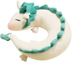 AIR 28cm Anime Dragon Fyldte Plys Doll Spirited Away Cartoon Animal Antistress U Shape Hals Pillow