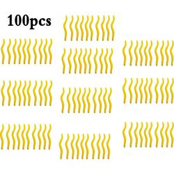 Naturtro rød orm blød lokke regnorm 100pcs yellow3.5cm