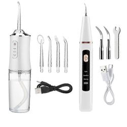 Oral Irrigator Dental Water Flosser USB Water Jet ultraääni Dental Scaler Cleaner Sähköhammasharja Hampaiden valkaisu Suunhoito Ultraääni setti