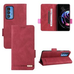Gangxun Etui til Motorola Moto Edge 20 Pro / edge S Pro læderetui Folio Flip med kreditkortspor Etui Coque Rød