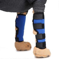 MIMIGO tukitangon vahvistus lemmikkikoiralle niveltuki kyynärpää, pentu koiran jalka rannesuoja polvisuoja kirurginen vamma side kääresuoja SININEN S