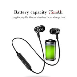 Trådløs Bluetooth 4.1 In-ear Sport Stereo Earphones Headset med mic stereo