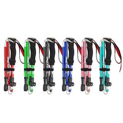 5-osaiset kokoontaitettavat vaellussauvat, kävelykeppi, vaelluskeppi, Naturehike, iskunvaimennussuoja musta 95-110cm