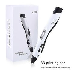 sl-300 3d-tulostuskynä sl 300 valkoinen väri 3d-tulostuskynä 1,75 mm 5m pla abs -tulostimen filamentilla luova lahja lapsille tw Sl-300-valkoinen